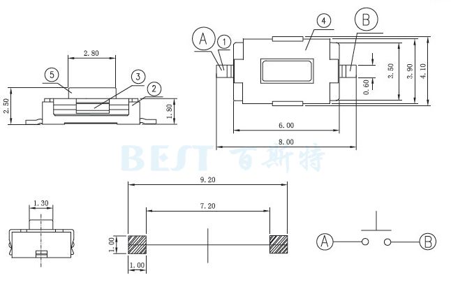 輕觸開關(guān)TS-1181A